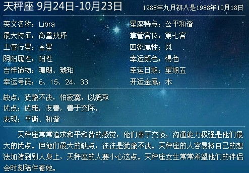 9月初七是什么星座